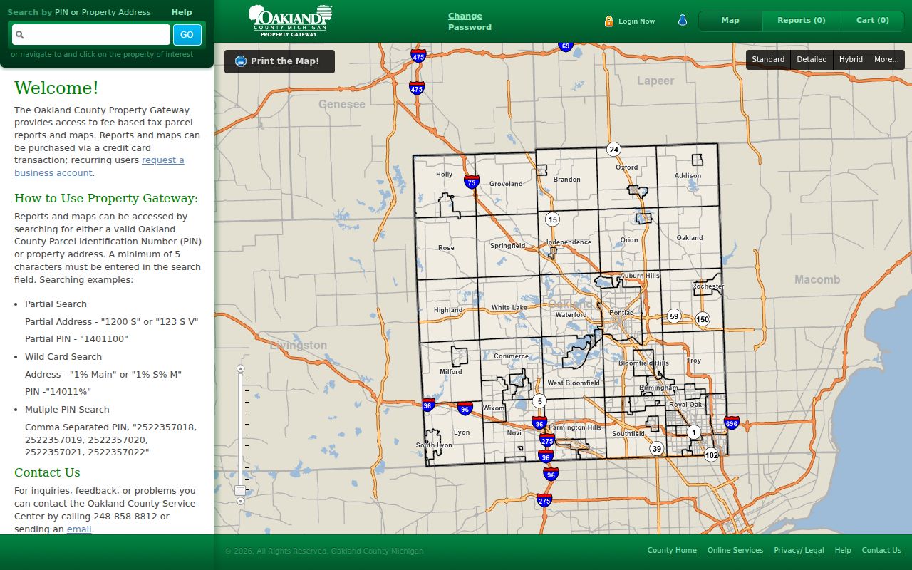 Pontiac residents directory Oakland Property Gateway search